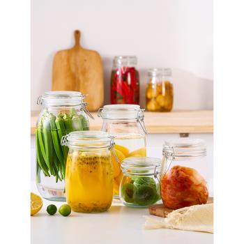 密封罐玻璃食品級瓶子蜂蜜泡酒泡菜壇子腌咸菜空瓶收納儲物糖罐子
