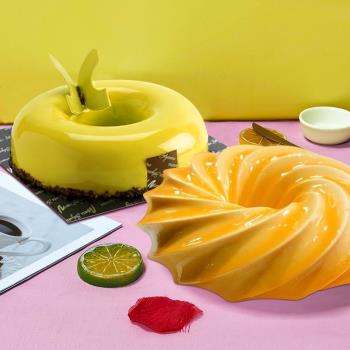 6寸8寸慕斯蛋糕硅膠模具圓形鼓法式西點花瓣甜甜圈大號食品級磨具