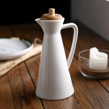 陶瓷創意油壺家用廚房儲物醬油醋瓶大容量一斤半斤裝日式清酒壺
