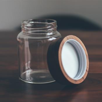 螺紋口食品級玻璃密封罐儲物罐蜂蜜儲存罐透明茶葉罐子咖啡豆瓶子