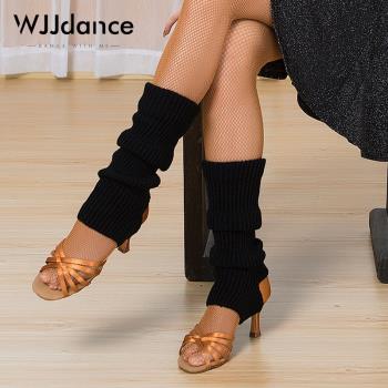 WJJdance拉丁舞襪子長筒襪毛織襪配飾跳舞專業女跳舞蹈襪套W8E08