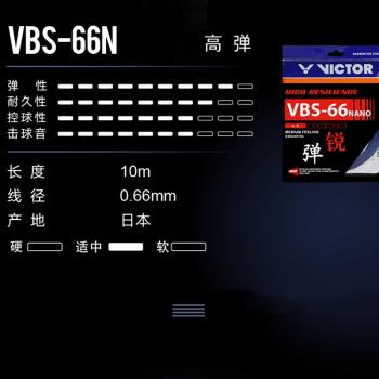 威克多勝利羽毛球拍線VBS-66N高彈操控李梓嘉指定穿線服務選磅數