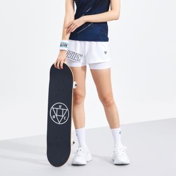 可萊安羽毛球女短褲透氣速干韓國網球乒乓球比賽服時尚修身運動褲