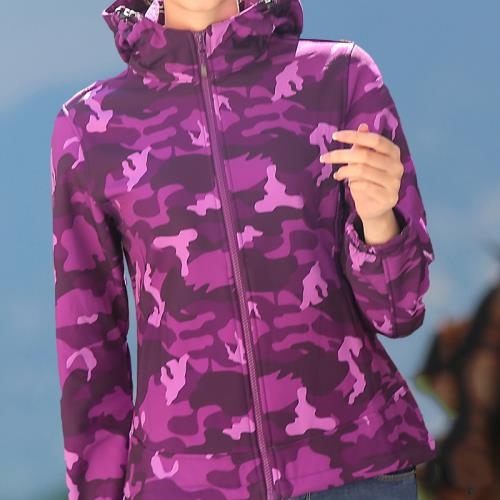 戶外軟殼沖鋒衣女春秋冬季迷彩加絨加厚防風抓絨外套韓國服男潮牌