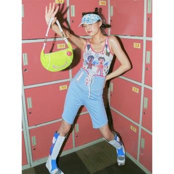 MOF彈力商店 泡溫泉度假連體印花泳衣女歐美泳裝 有可拆卸胸墊