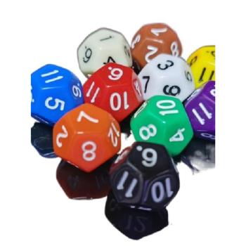 12面骰子正多面數字彩色coc跑團桌游配件道具數學沖鉆掌柜推薦