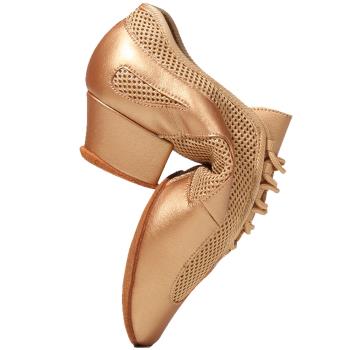 英皇舞霸女拉丁舞鞋教師鞋中跟摩登鞋平跟嘴唇款兩點底軟底練習鞋