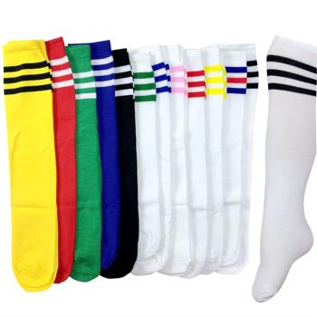 兒童足球襪舞蹈襪男女學生運動條紋過膝襪子中長筒足球襪半筒襪
