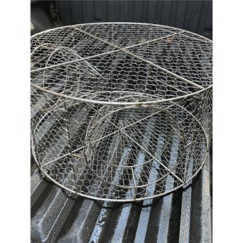 三馳漁具不銹鋼捕魚籠自動反復進魚直徑60公分兩個入口高30公分