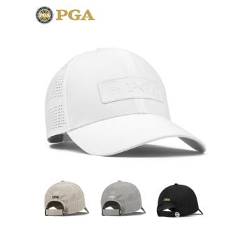 美國PGA 高爾夫男士球帽防曬帽子鴨舌帽清爽透氣吸汗大頭圍高顱頂