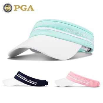 美國PGA 新品高爾夫帽子女球帽 無頂透氣防曬帽 吸汗內里 鴨舌帽