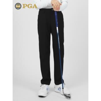 美國PGA 高爾夫褲子男童長褲春夏兒童運動球褲保暖光發熱內里