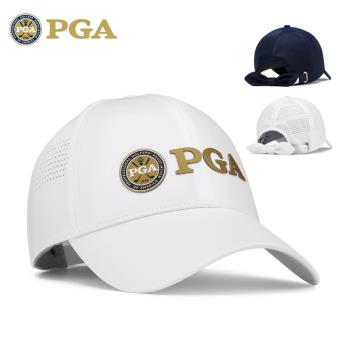 美國PGA 高爾夫女士球帽防曬帽子鴨舌帽清爽透氣吸汗大頭圍顯臉小