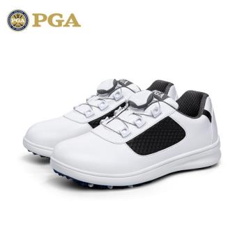 美國PGA 新品高爾夫兒童球鞋男童女童防水鞋子旋轉鞋帶輕量緩震
