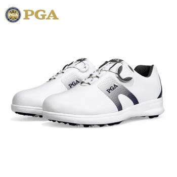 美國PGA 新品 高爾夫球鞋 女士防水鞋子 旋轉鞋帶女鞋 超軟超防滑