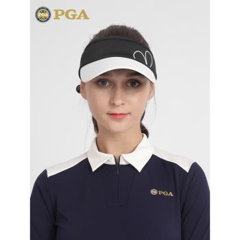 美國PGA 新品 高爾夫女士帽子 球帽 無頂透氣防曬帽 吸汗鴨舌帽