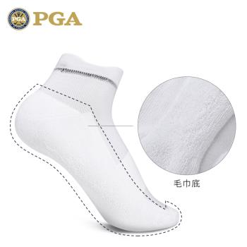 美國PGA 高爾夫男士襪子 加厚毛巾底 防滑硅膠底 高彈短筒球襪
