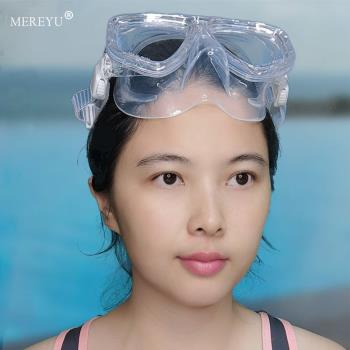 泳鏡自由浮潛面鏡潛水鏡大框裝備護鼻一體男女成人近視防水防霧