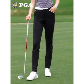 美國PGA 新款 高爾夫服裝長褲女士長褲夏季女裝彈力修身褲子