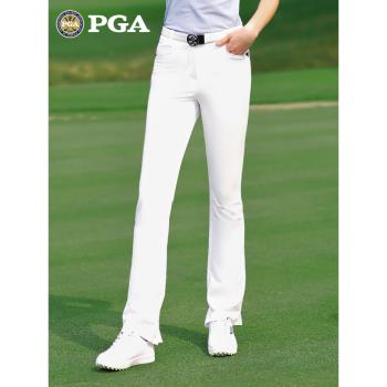 美國PGA 新款高爾夫女褲夏季高爾夫長褲女闊腿褲彈力喇叭褲
