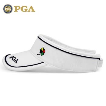 美國PGA高爾夫球帽女無頂高爾夫帽子透氣空頂帽可調節鴨舌防曬帽