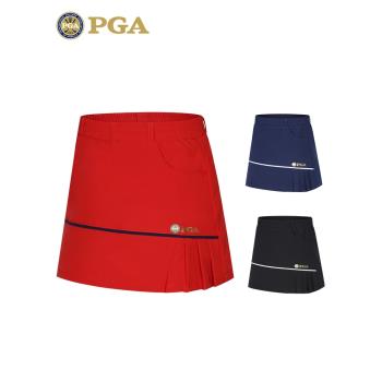 美國PGA兒童高爾夫裙子夏女童運動服裝褲裙青少年帶安全褲短裙