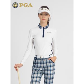 美國PGA 高爾夫服裝女裝褲子上衣長褲T恤POLO衫英倫夏季套裝 顯瘦