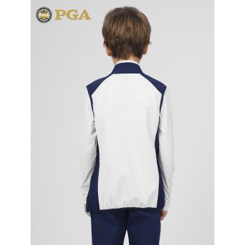 美國PGA兒童高爾夫馬甲男童春夏季外套青少年運動衣服背心服裝