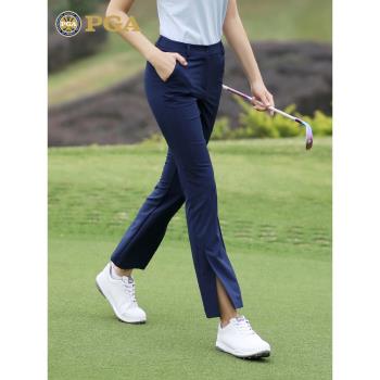 美國PGA高爾夫服裝女裝女褲喇叭長褲夏季上衣T恤薄款褲子運動套裝