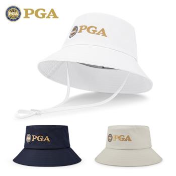 美國PGA 新款高爾夫球帽女士漁夫帽可拆卸調節繩吸汗帶遮陽防曬帽