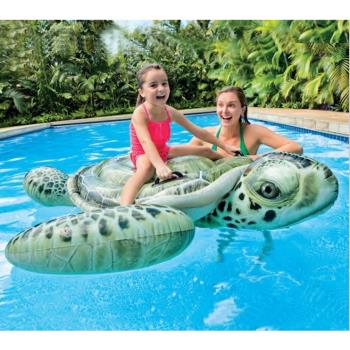 intex美國成人兒童動物坐騎充氣水上浮排浮床玩具雙人游泳圈