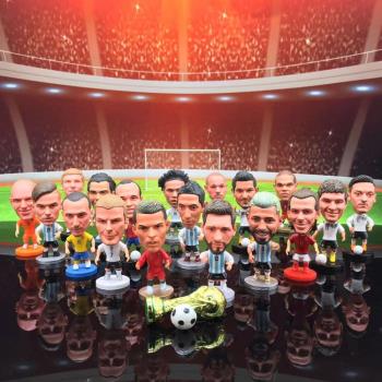 世界杯周邊巴西法國足球隊員c羅梅西小人偶模型公仔手辦擺件禮物