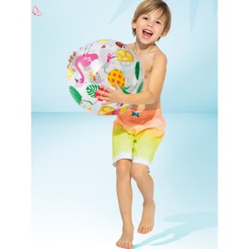 男女兒童超大號沙灘球寶寶海洋球 小孩玩的球成人透明充氣戲水球
