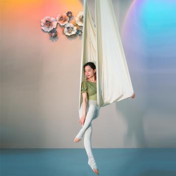 空中瑜伽吊床6米低彈力面料高空吊繩表演掛布瑜伽館 yoga hammock