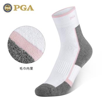 美國PGA高爾夫短襪女士舒適柔軟毛巾底運動球襪吸濕排汗高彈襪子