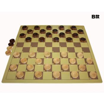木質100格64格2用西洋棋國際跳棋套裝培訓班棋院比賽用棋跳跳棋子