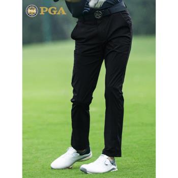 美國PGA 高爾夫褲子男士球褲夏季長褲運動褲服裝男裝衣服彈力腰帶