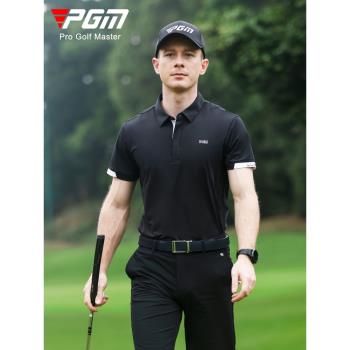 PGM 新款 高爾夫服裝男裝短袖t恤運動上衣夏季透氣速干衣服polo衫