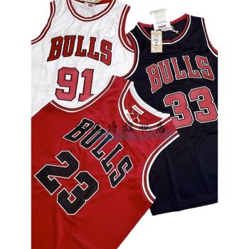 公牛隊45號23喬丹球衣羅斯復古籃球服套裝男女款拉文羅德曼刺繡
