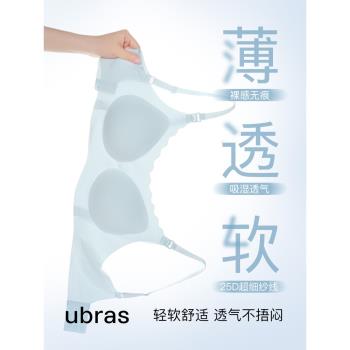 ubras哺乳文胸孕期聚攏防下垂孕婦專用透氣四季款喂奶內衣女