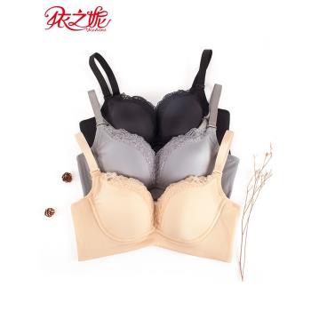 依之妮簡約無鋼圈排扣文胸中厚杯