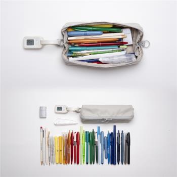 小津制Pouch+原創小眾防水復古純色大開口大容量學生文具收納筆袋