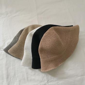 遮陽帽棉麻女文藝可折疊漁夫帽