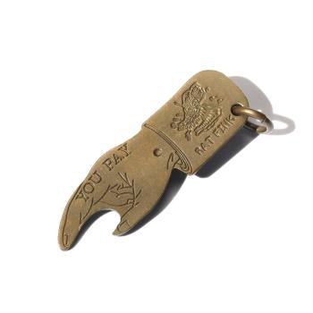 雜良社-2023新款黃銅鑰匙扣美式EDC手指開瓶器鑰匙瓶起戶外露營