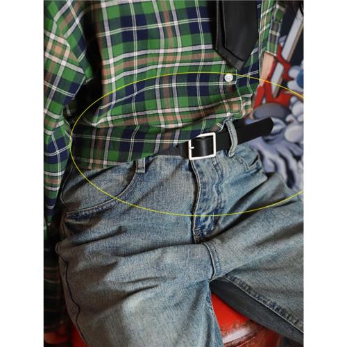 皮帶學生搭配牛仔褲西裝褲百搭時尚ins風網紅同款裝飾免打孔黑色