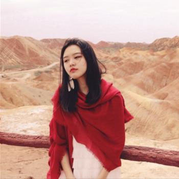 紅色披肩女夏季新疆川西沙漠西藏旅游穿搭西北民族風防曬披風圍巾