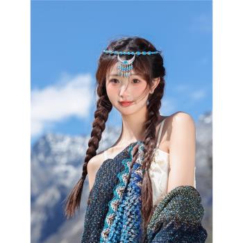 民族風披肩2023新款外搭女青海新疆西藏云南旅游穿搭披風斗篷外套