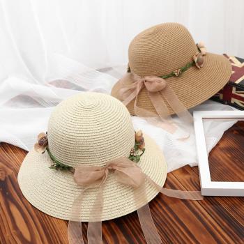 草帽女夏季可折疊沙灘韓版帽子