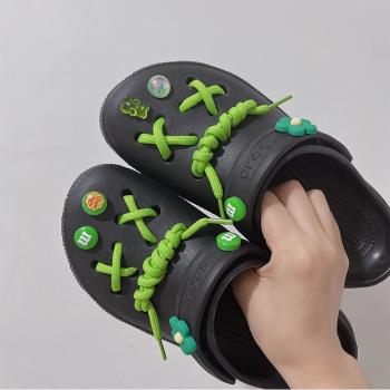 diy Crocs立體裝飾品綠色洞洞鞋