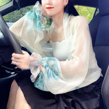 夏季空調披肩開車防曬女桑蠶絲